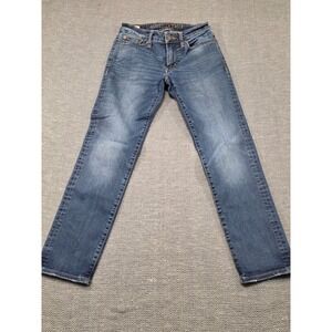 American Eagle Extreme Flex Jeans Medium Wash Straight Leg Women's‎ Size 26x28